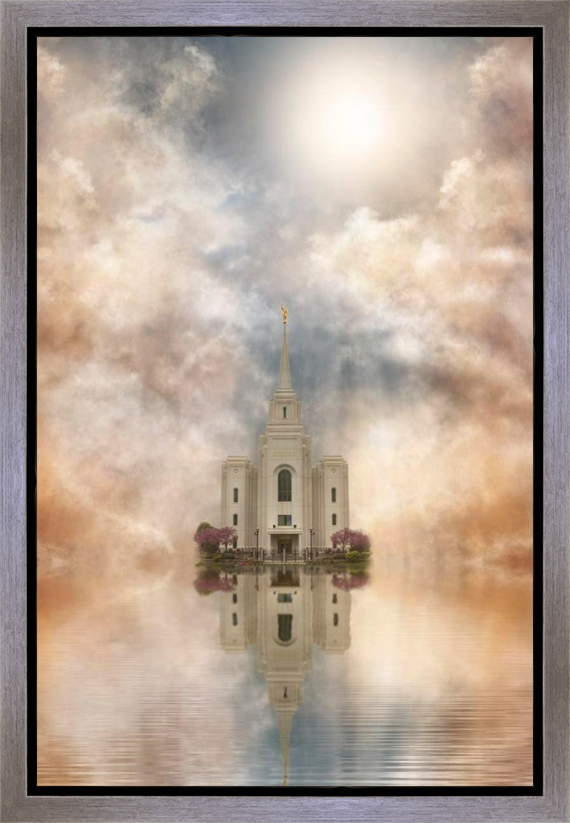 Millennial Reflection Brigham City Utah Temple Gallery Wrap