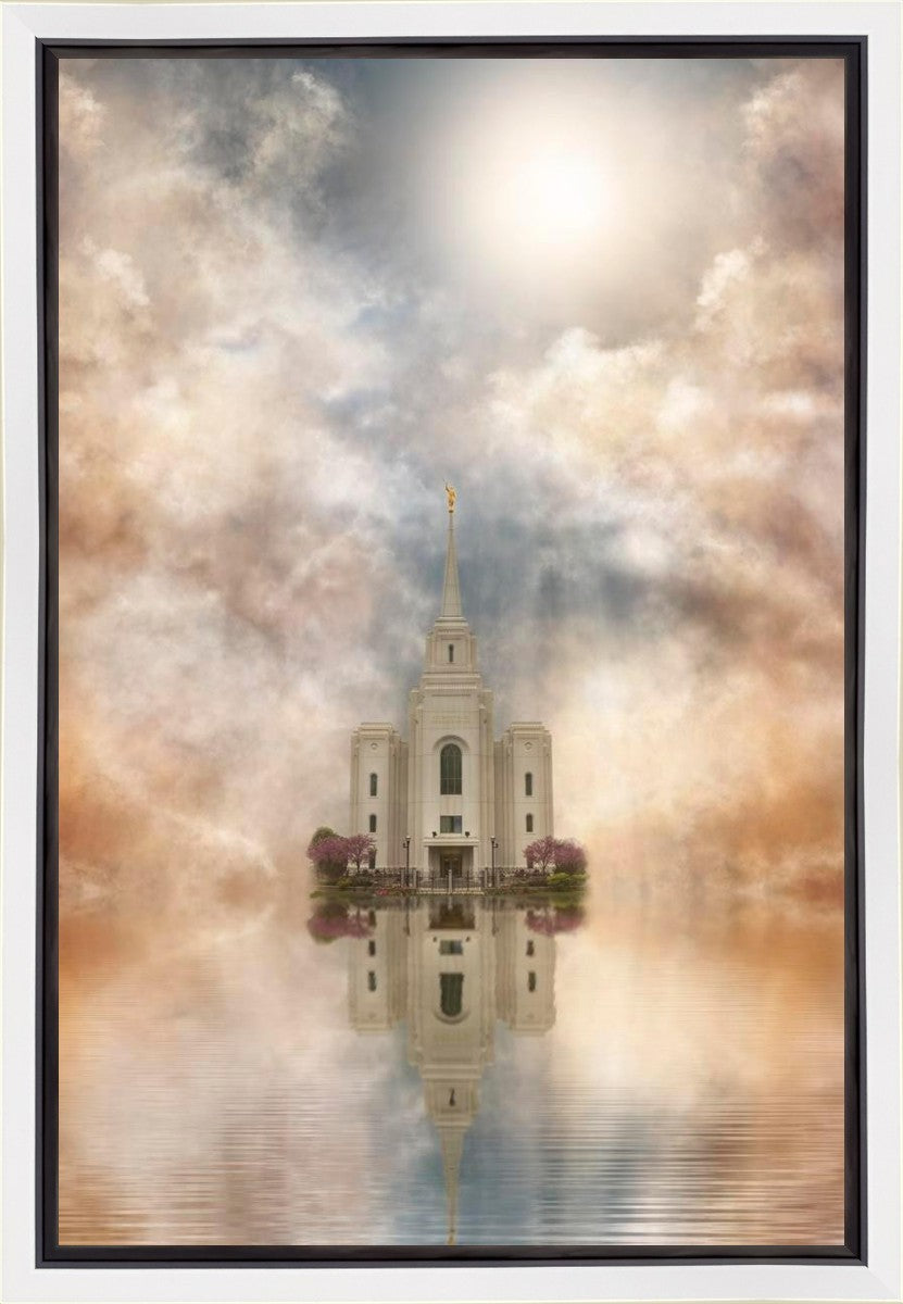 Millennial Reflection Brigham City Utah Temple Gallery Wrap