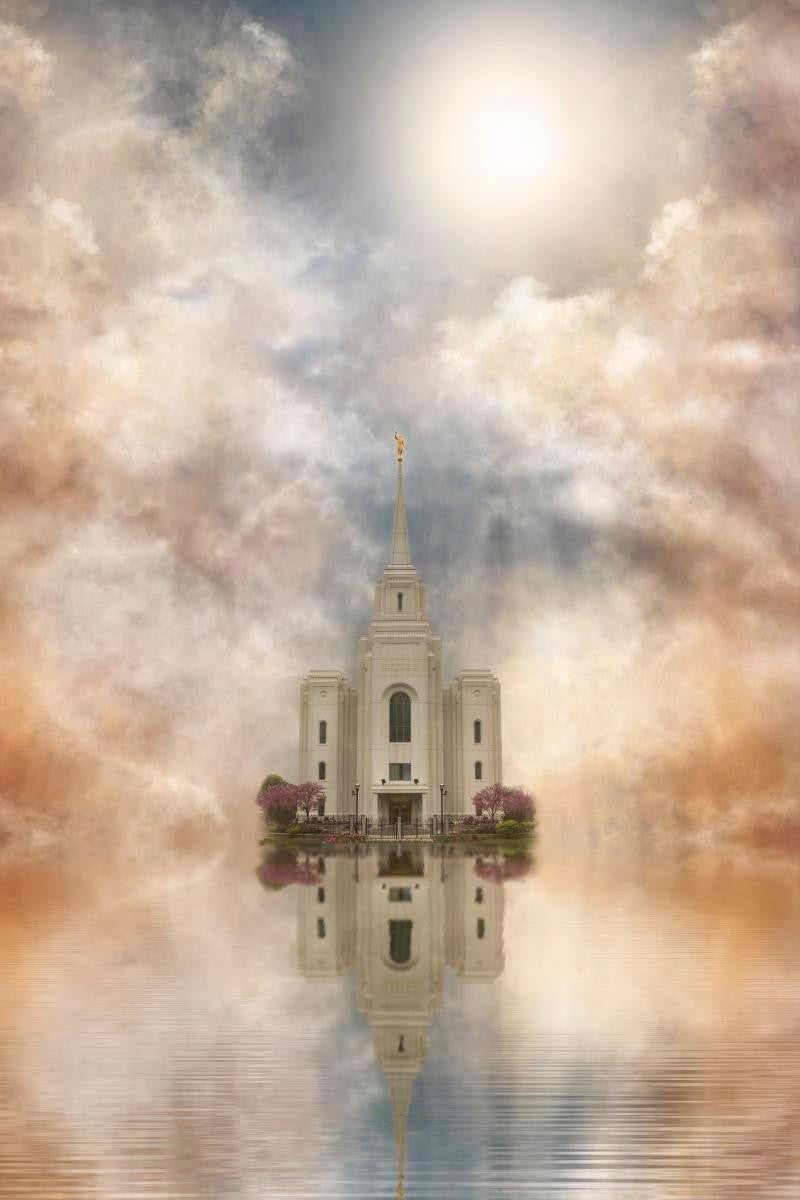 Millennial Reflection Brigham City Utah Temple Gallery Wrap