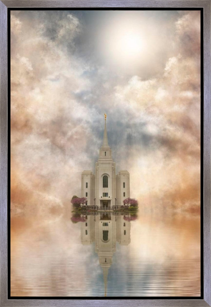 Millennial Reflection Brigham City Utah Temple Gallery Wrap