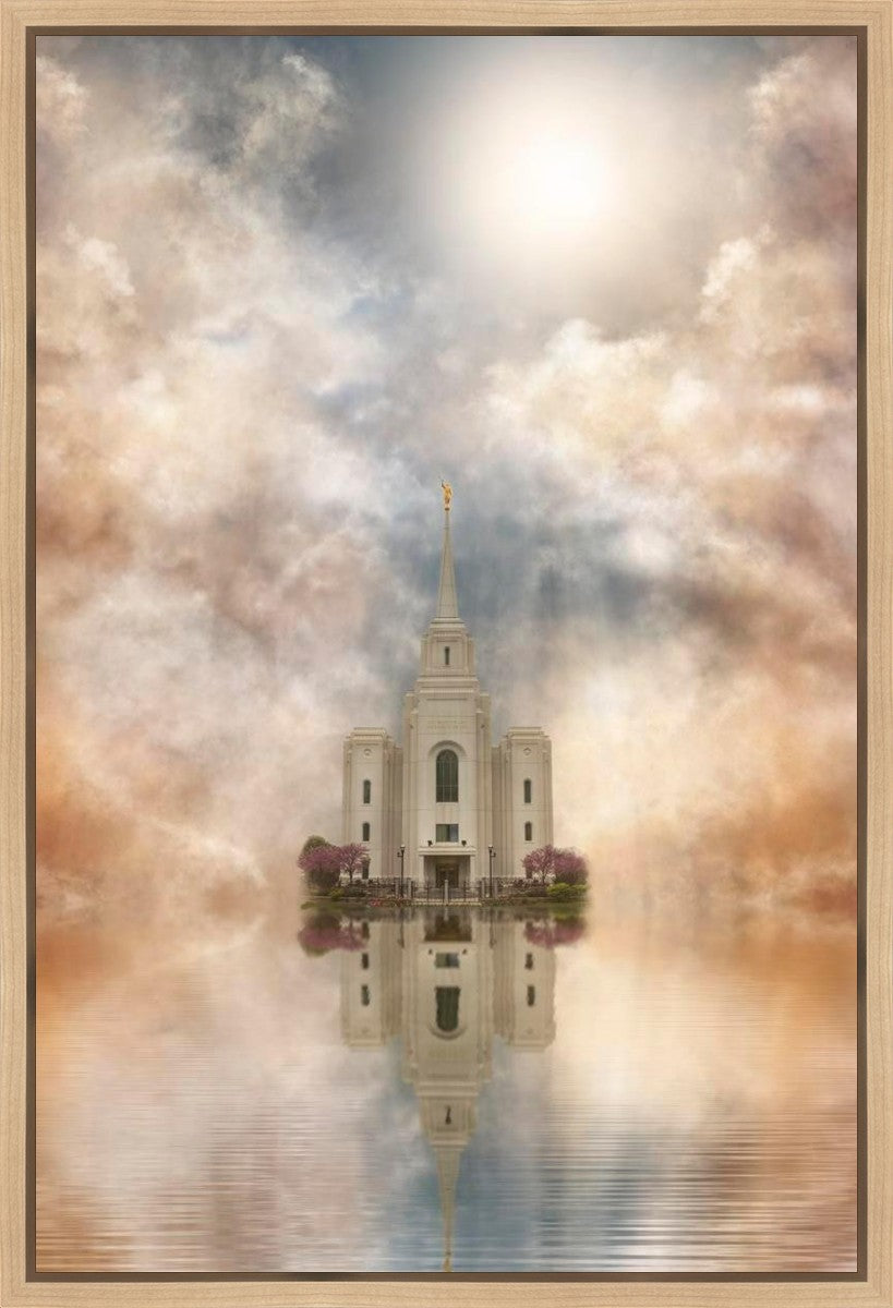 Millennial Reflection Brigham City Utah Temple Gallery Wrap