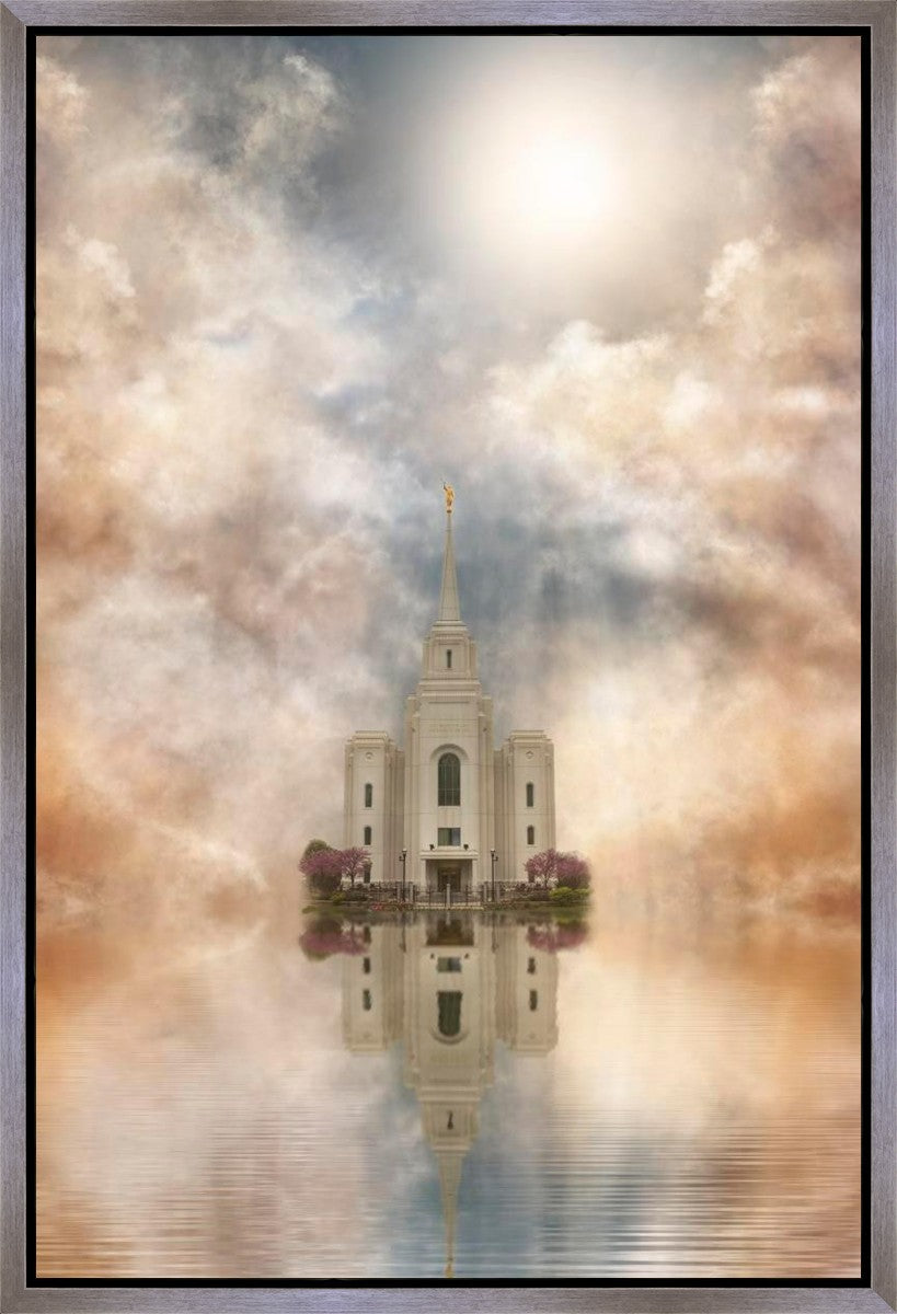 Millennial Reflection Brigham City Utah Temple Gallery Wrap