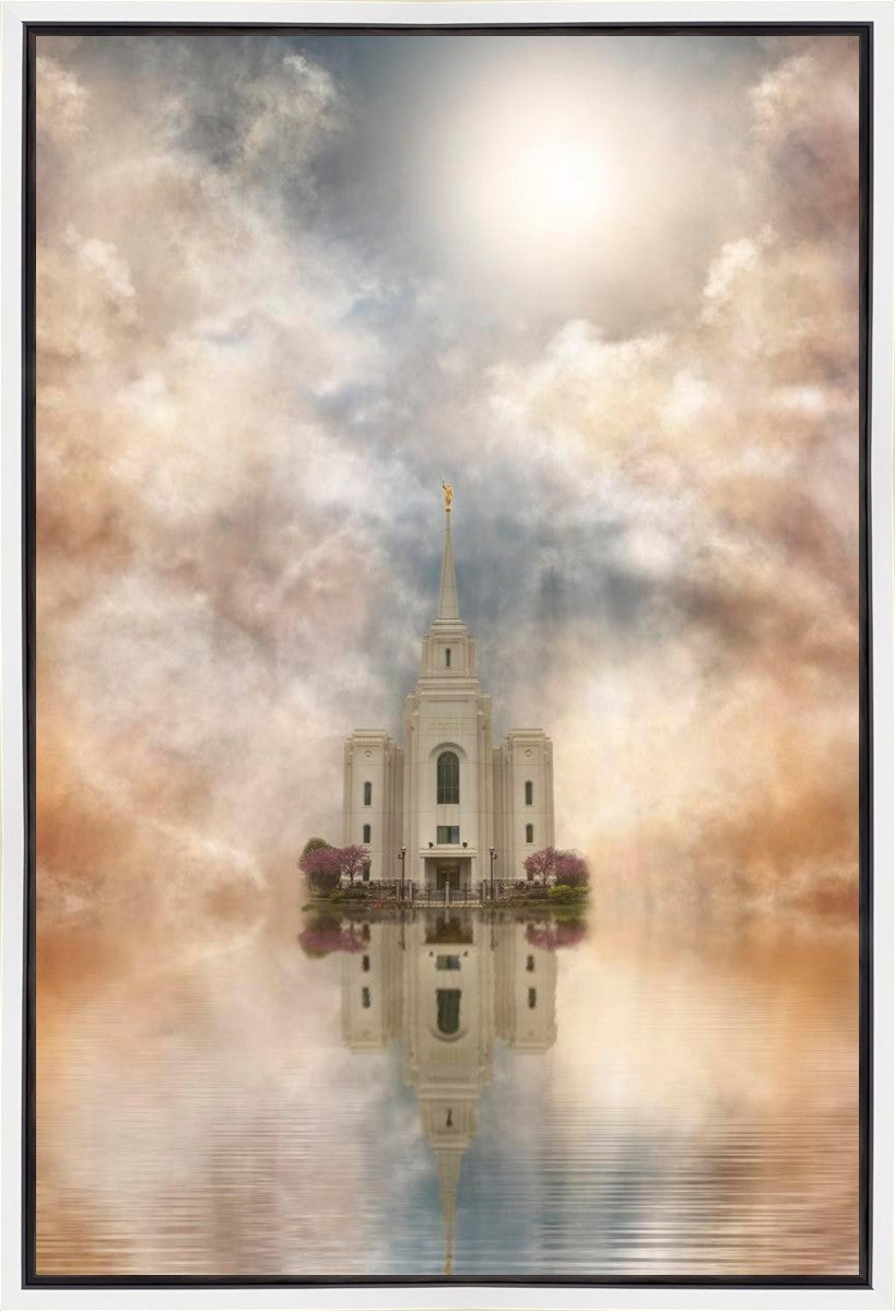 Millennial Reflection Brigham City Utah Temple Gallery Wrap