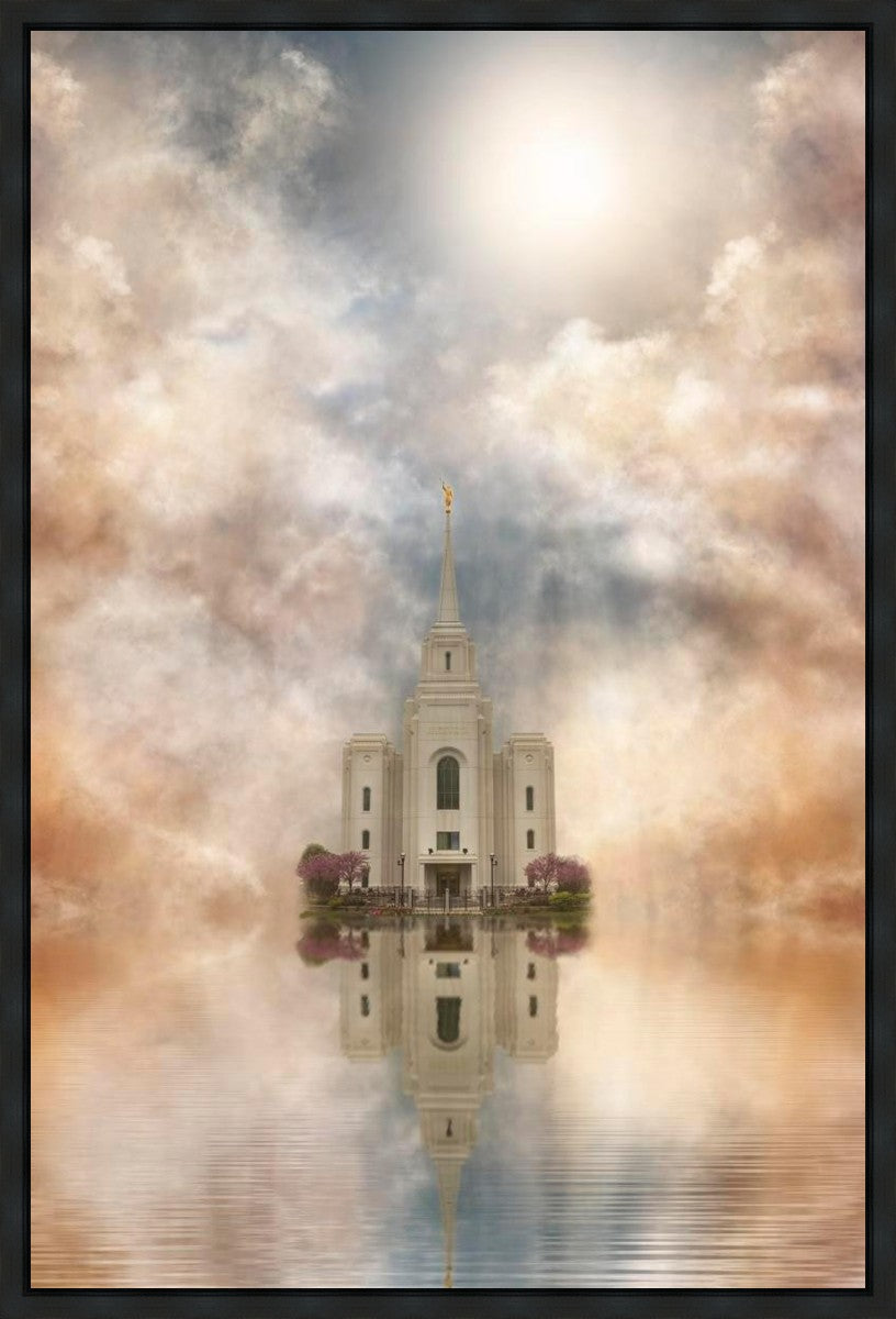 Millennial Reflection Brigham City Utah Temple Gallery Wrap