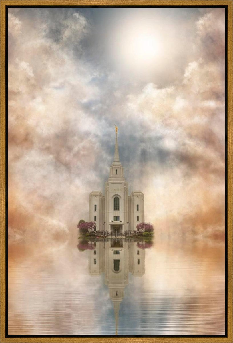 Millennial Reflection Brigham City Utah Temple Gallery Wrap