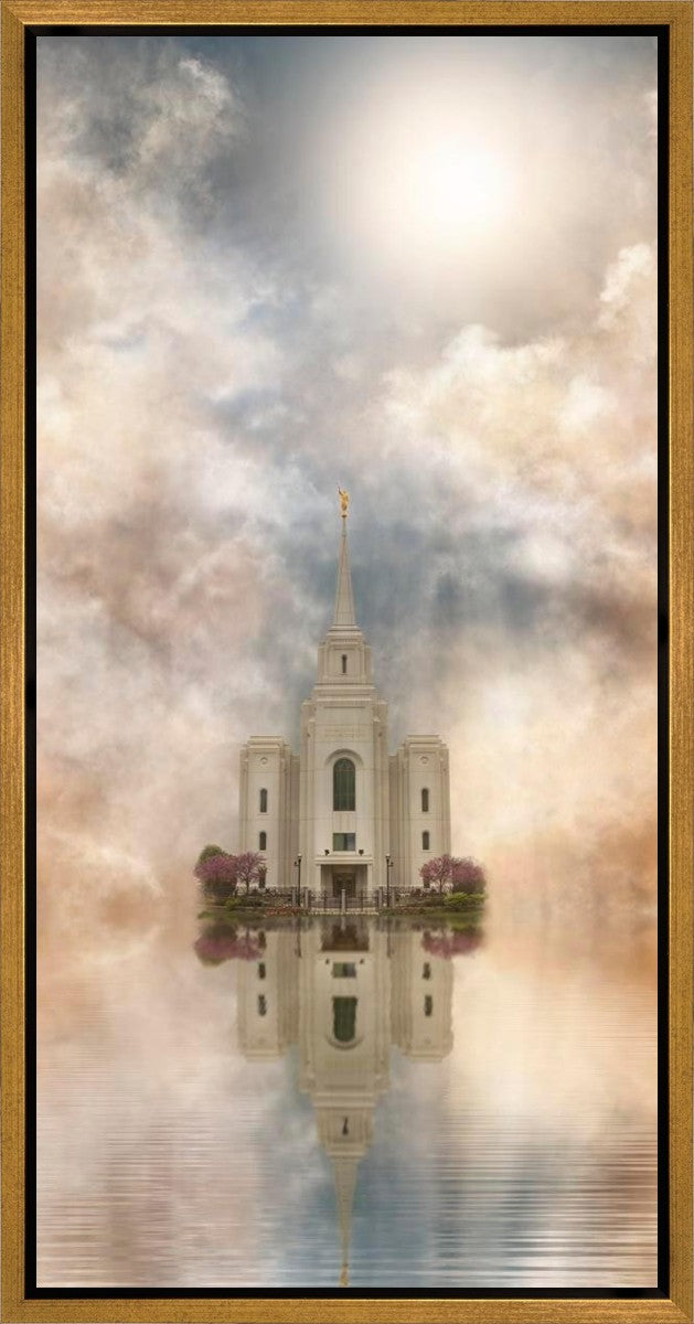 Millennial Reflection Brigham City Utah Temple Gallery Wrap
