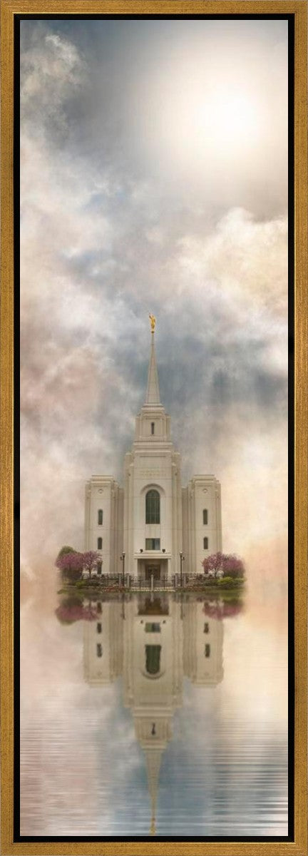 Millennial Reflection Brigham City Utah Temple Gallery Wrap