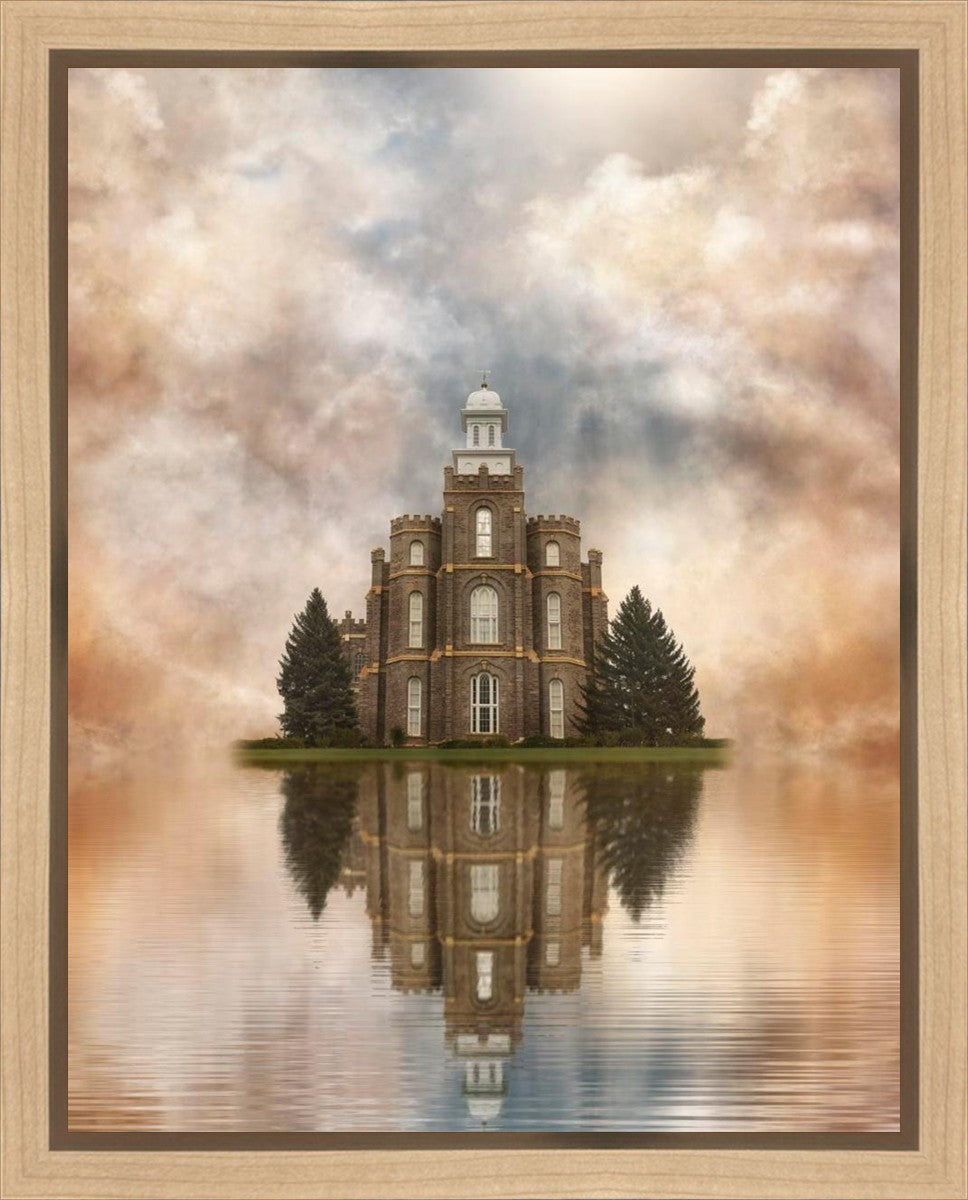 Millennial Reflection Logan Utah Temple Gallery Wrap
