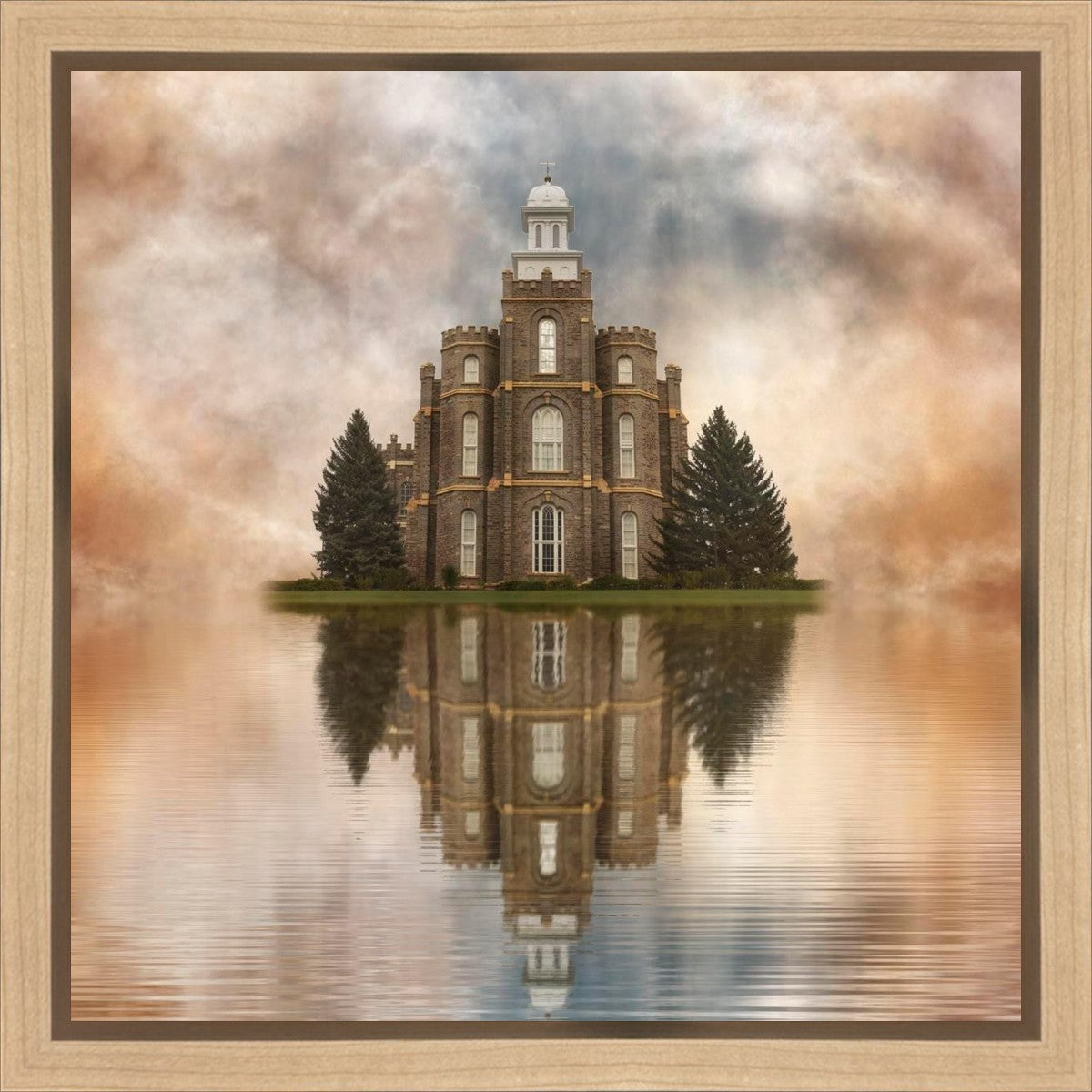 Millennial Reflection Logan Utah Temple Gallery Wrap