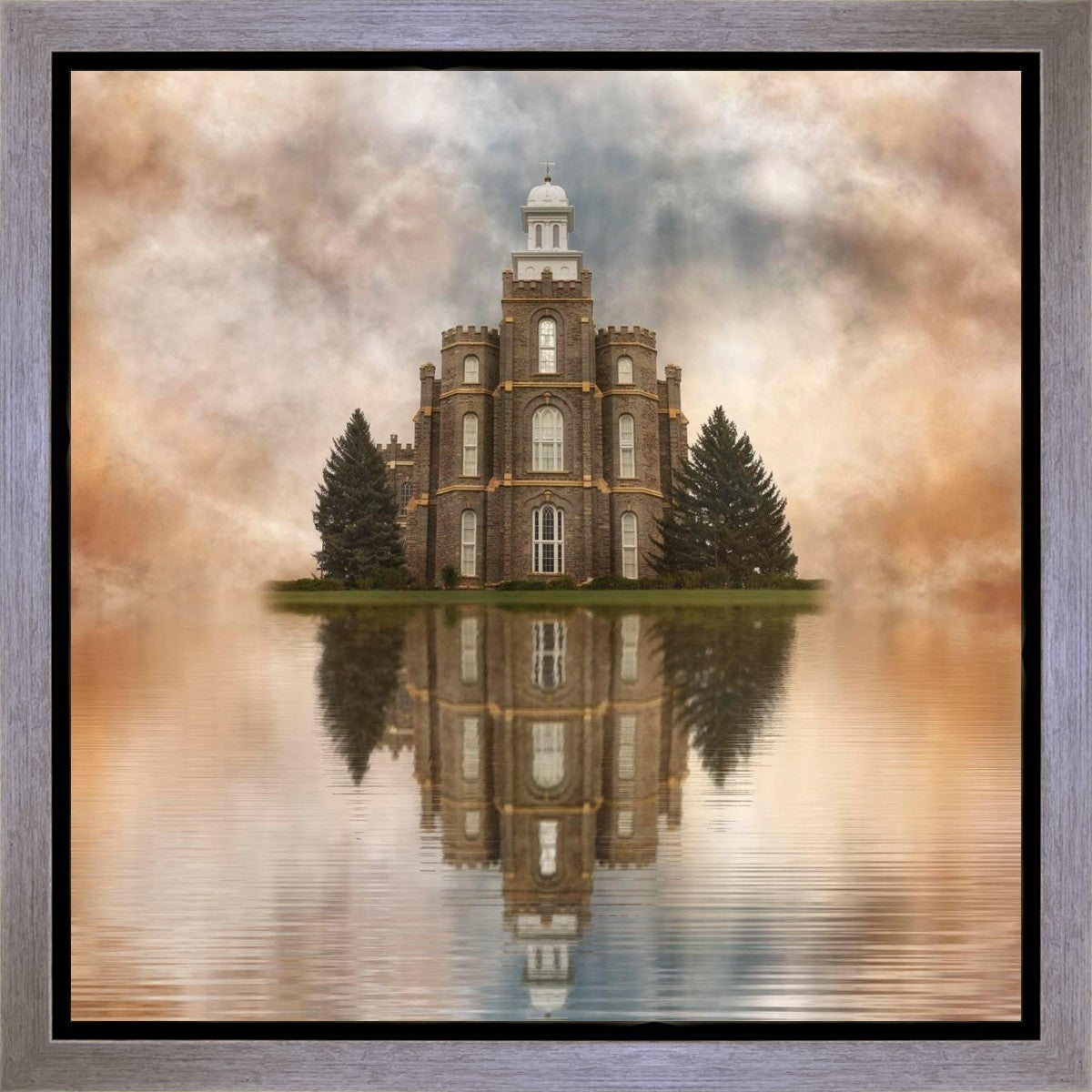 Millennial Reflection Logan Utah Temple Gallery Wrap