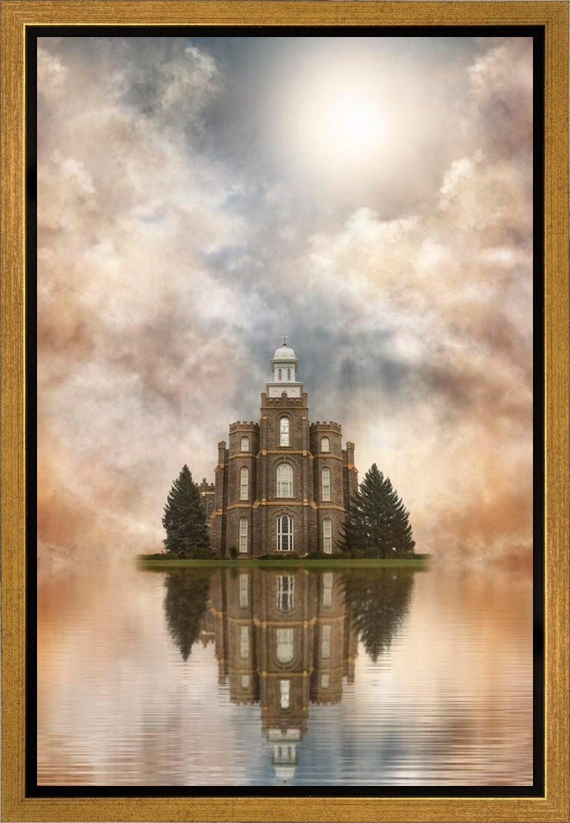Millennial Reflection Logan Utah Temple Gallery Wrap