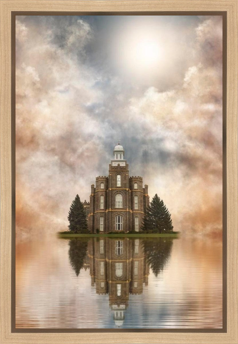 Millennial Reflection Logan Utah Temple Gallery Wrap
