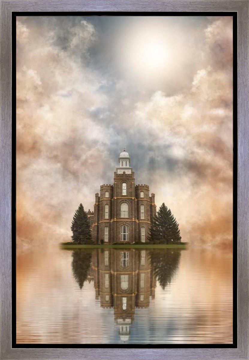 Millennial Reflection Logan Utah Temple Gallery Wrap