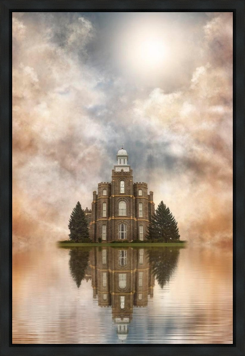 Millennial Reflection Logan Utah Temple Gallery Wrap
