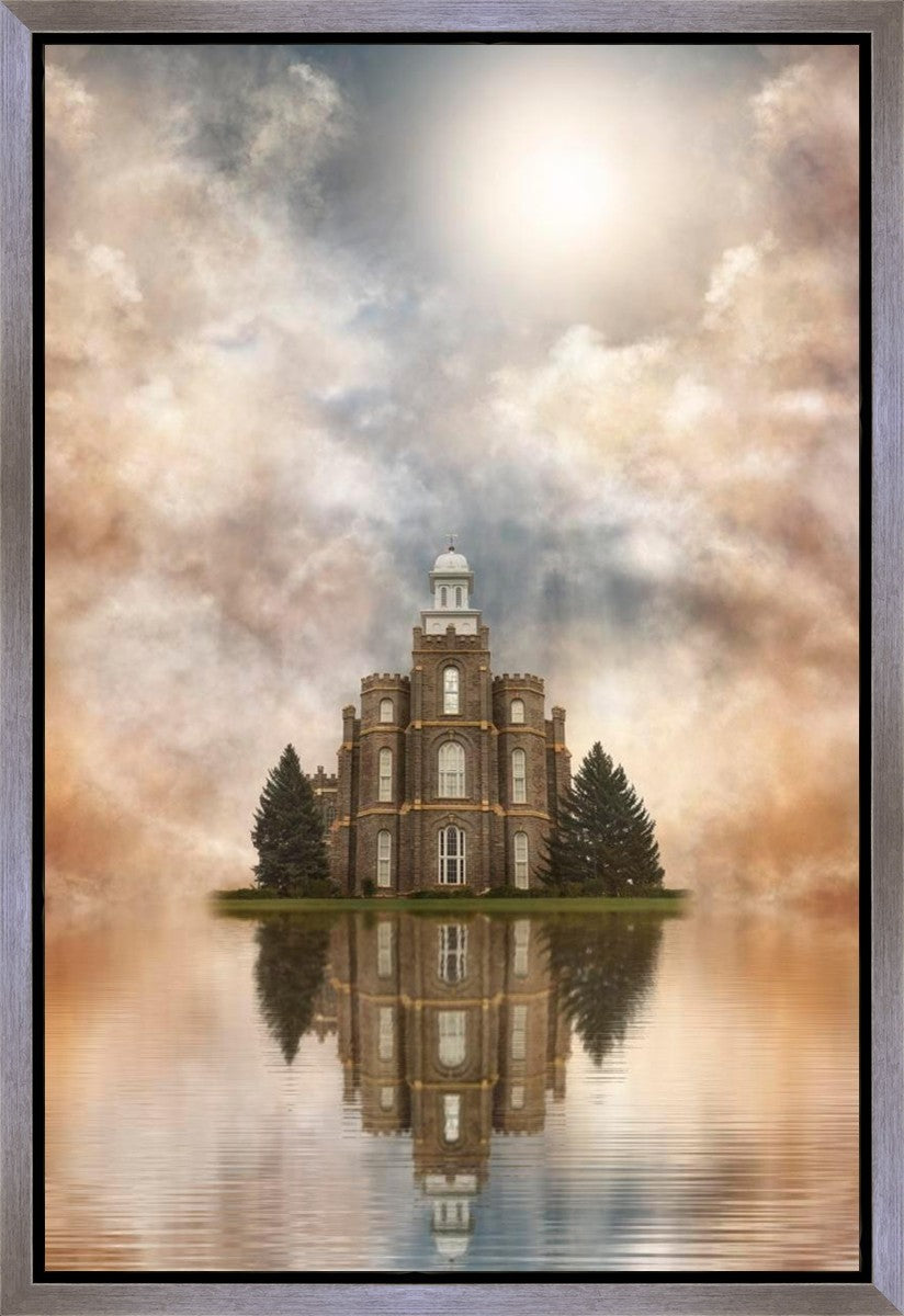 Millennial Reflection Logan Utah Temple Gallery Wrap