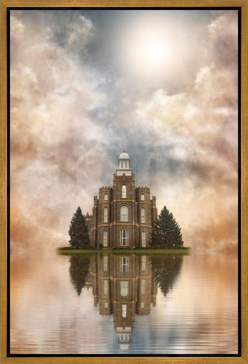 Millennial Reflection Logan Utah Temple Gallery Wrap