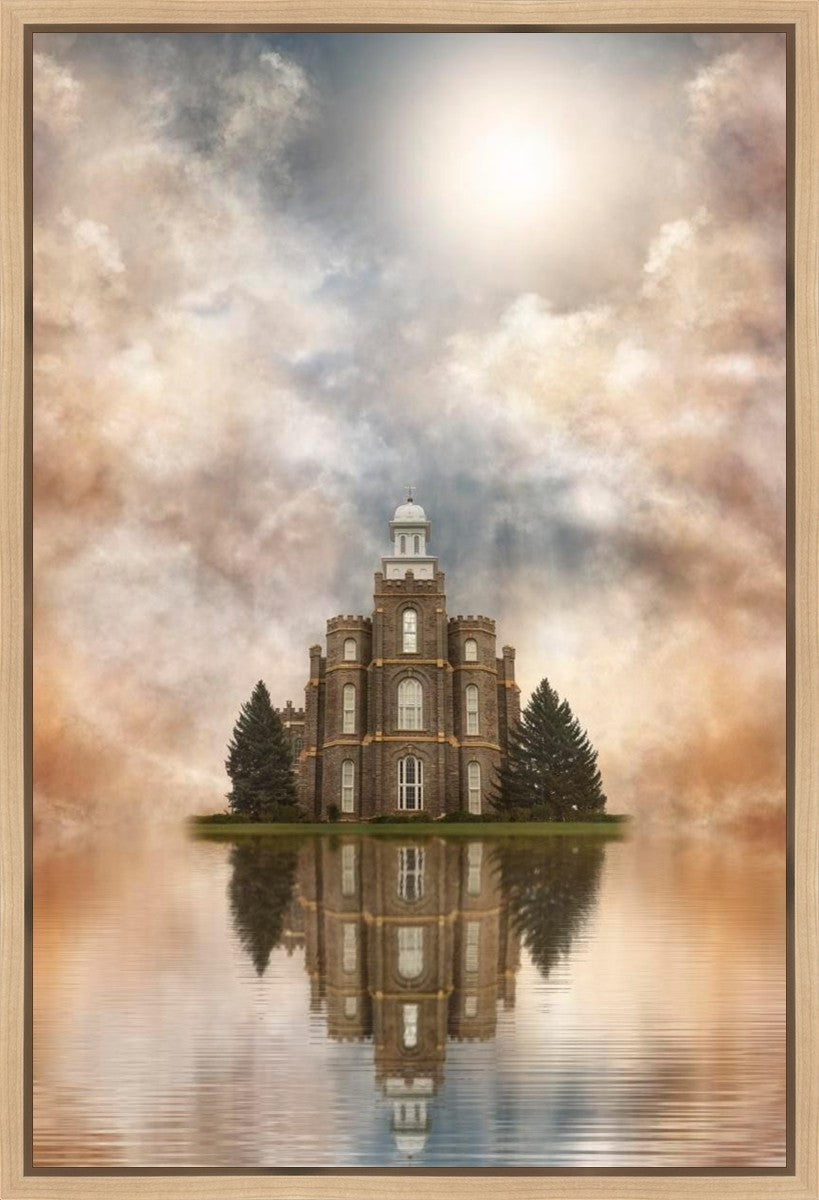 Millennial Reflection Logan Utah Temple Gallery Wrap