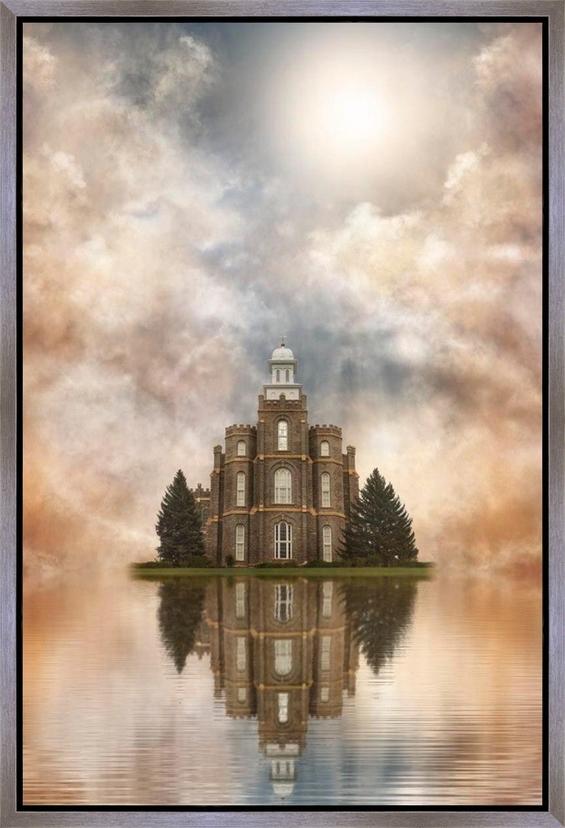 Millennial Reflection Logan Utah Temple Gallery Wrap