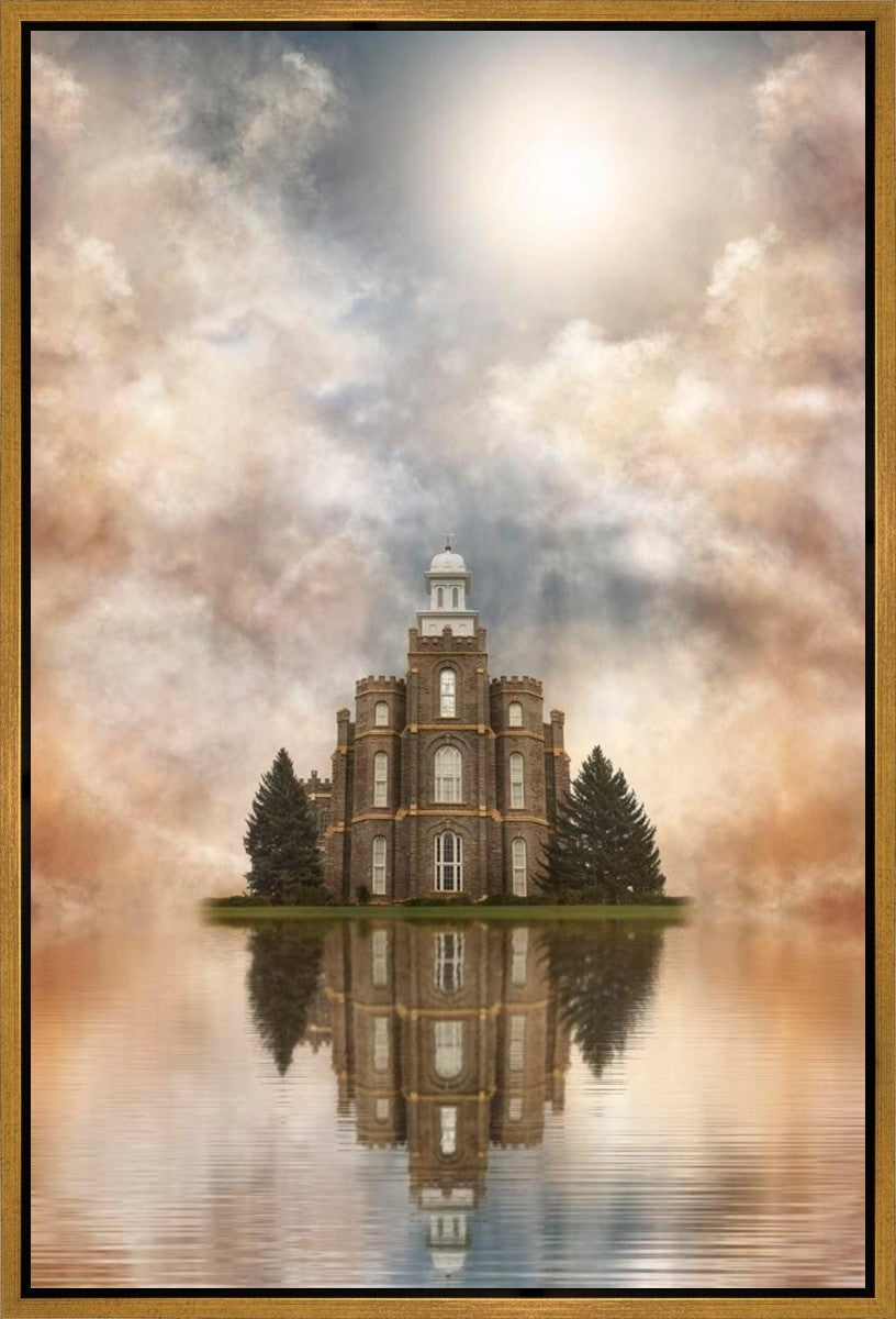 Millennial Reflection Logan Utah Temple Gallery Wrap