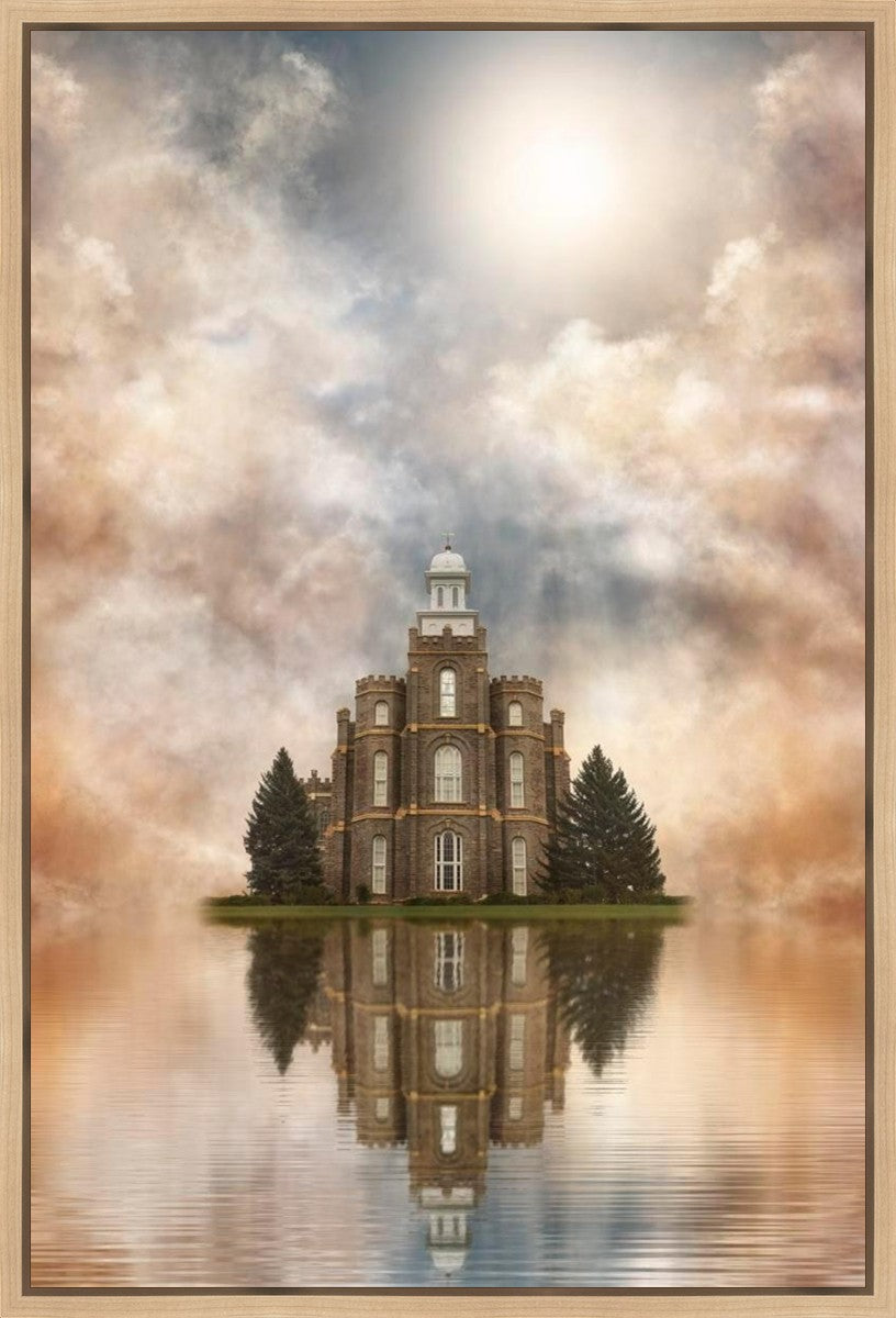 Millennial Reflection Logan Utah Temple Gallery Wrap