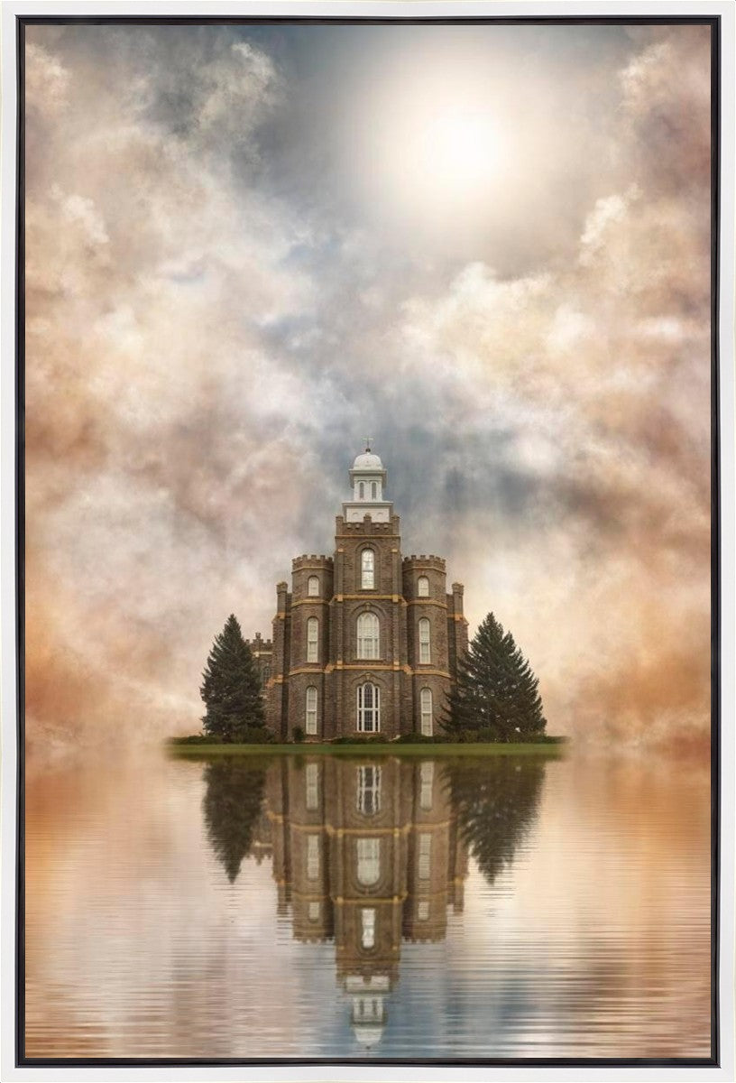 Millennial Reflection Logan Utah Temple Gallery Wrap