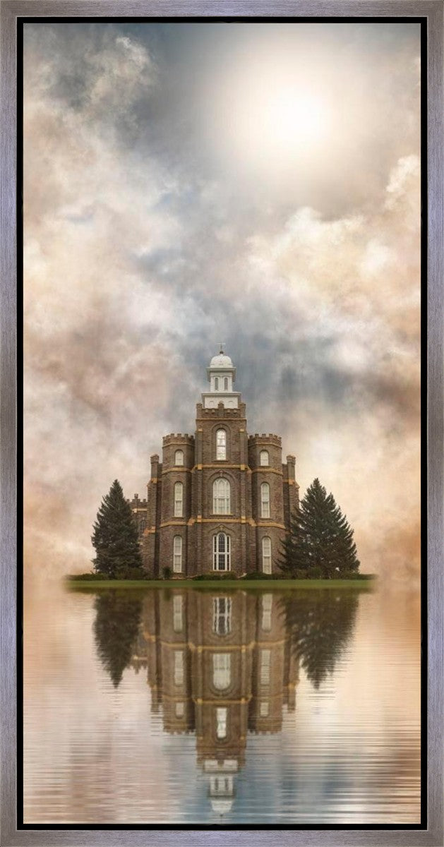 Millennial Reflection Logan Utah Temple Gallery Wrap
