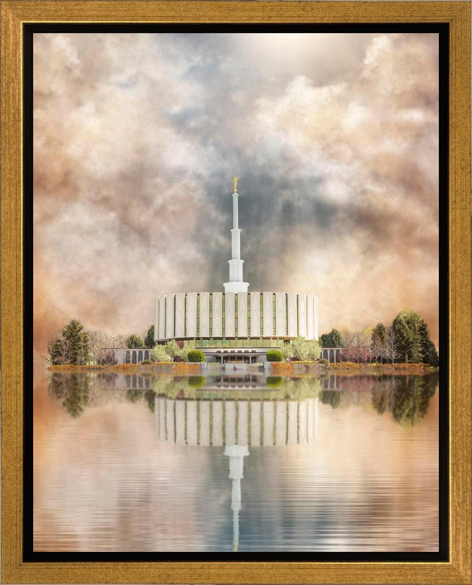 Millennial Reflection Provo Utah Temple Gallery Wrap