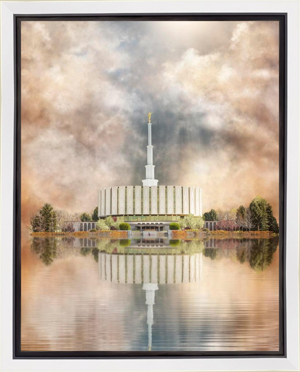 Millennial Reflection Provo Utah Temple Gallery Wrap