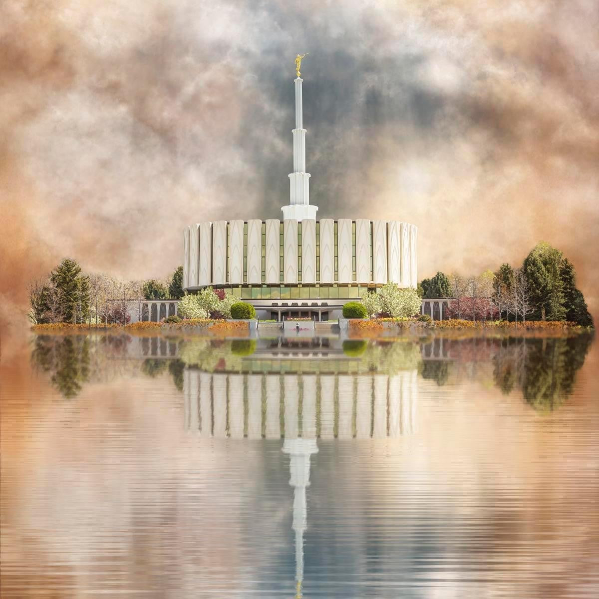 Millennial Reflection Provo Utah Temple Gallery Wrap
