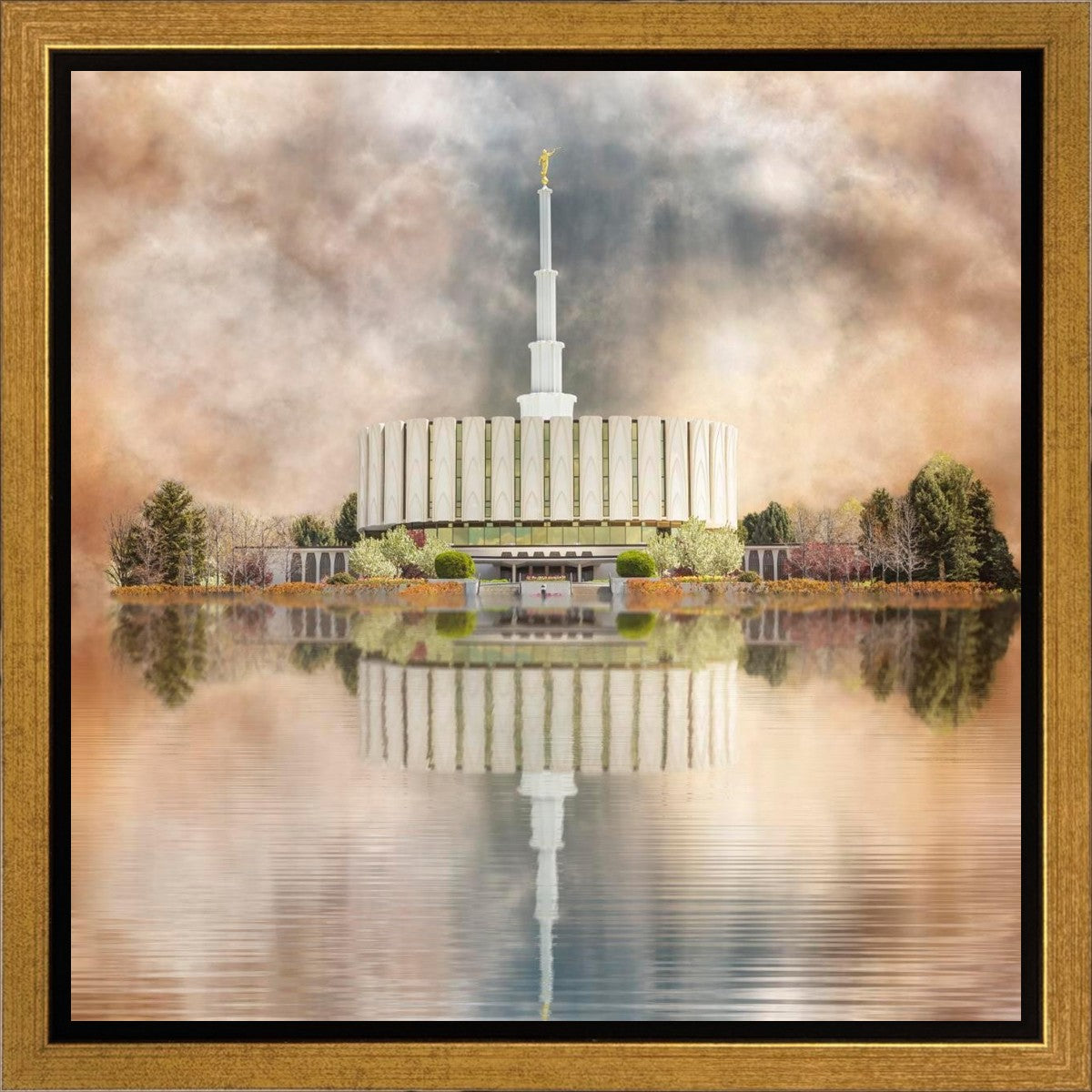 Millennial Reflection Provo Utah Temple Gallery Wrap