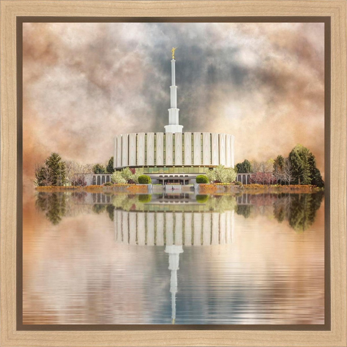 Millennial Reflection Provo Utah Temple Gallery Wrap