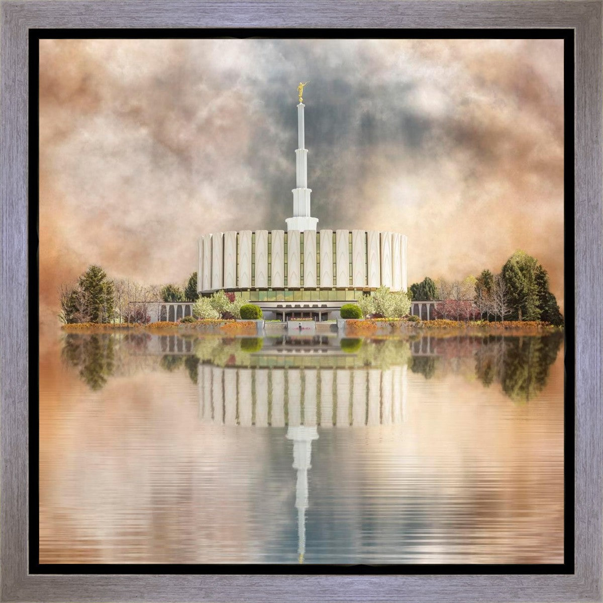 Millennial Reflection Provo Utah Temple Gallery Wrap