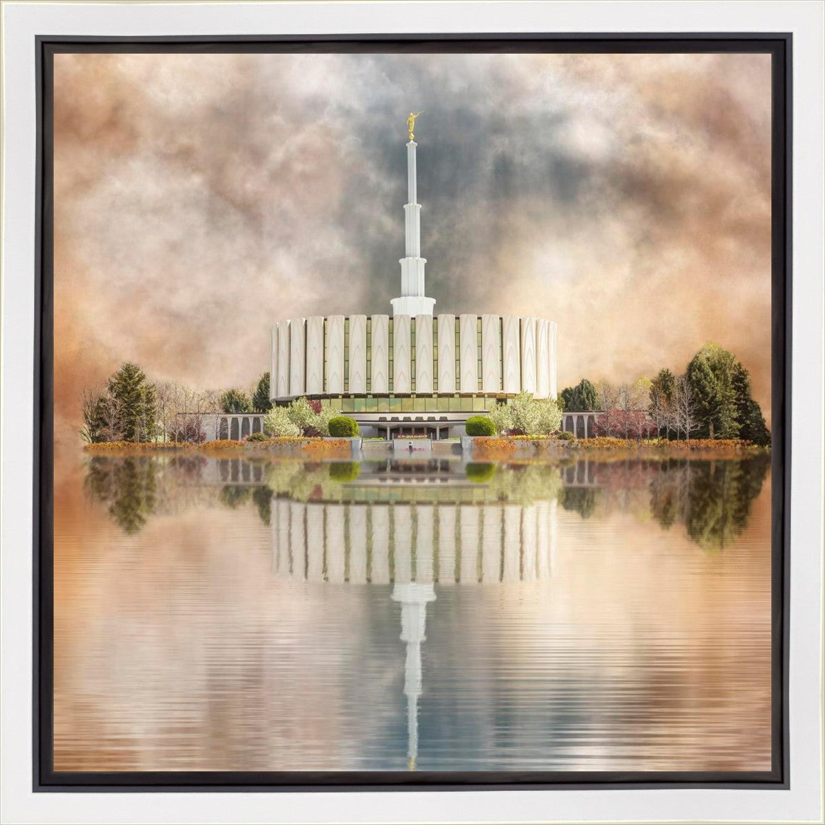 Millennial Reflection Provo Utah Temple Gallery Wrap