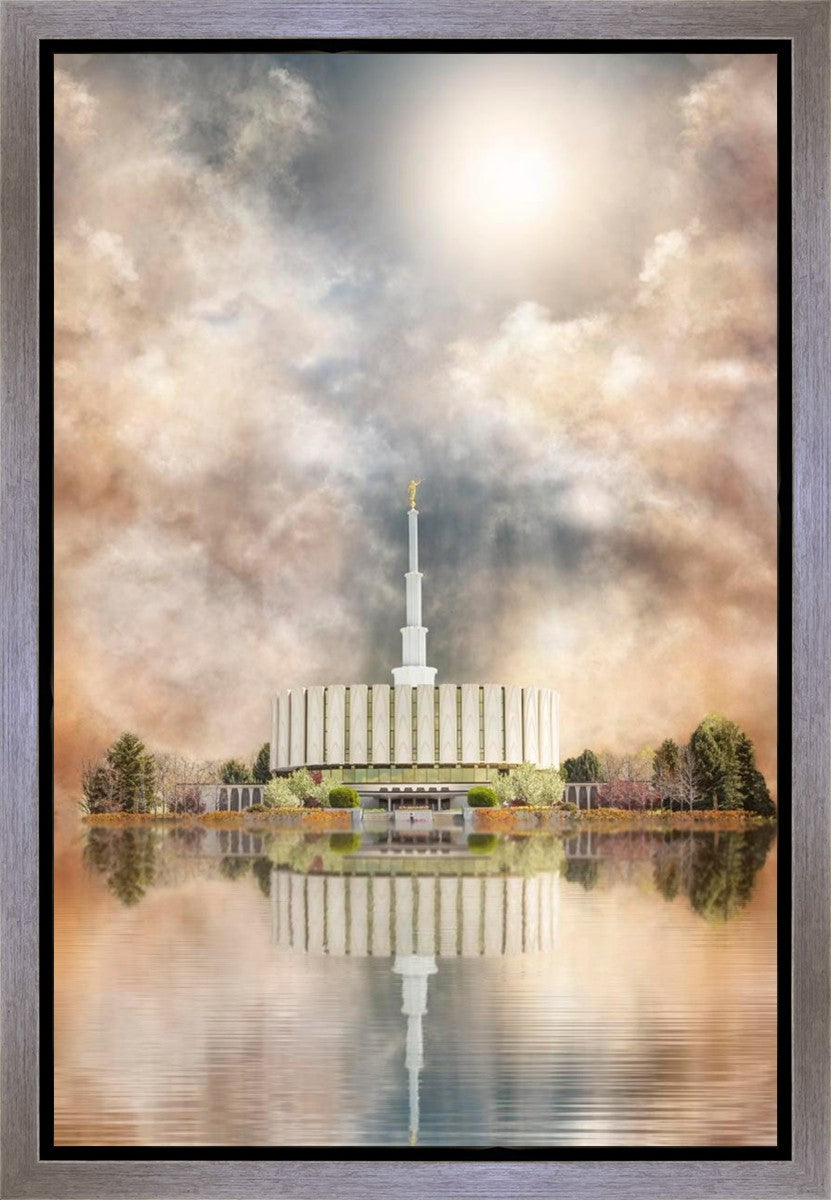 Millennial Reflection Provo Utah Temple Gallery Wrap