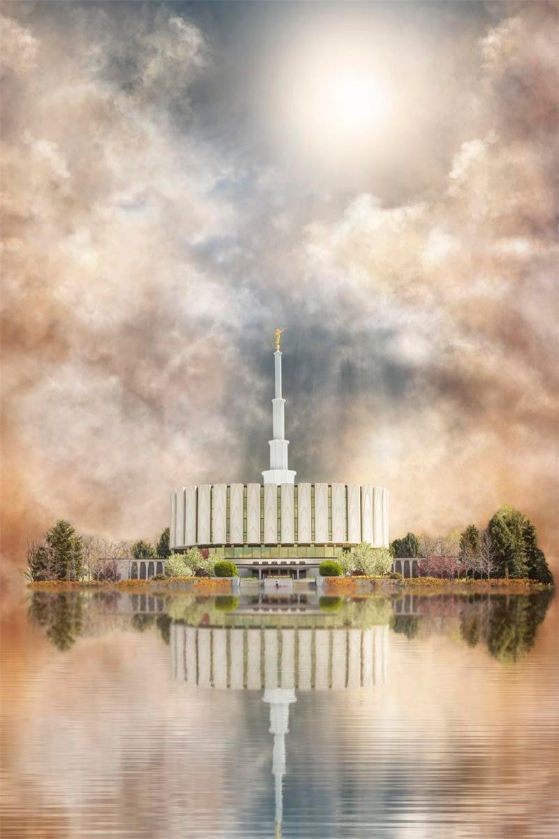 Millennial Reflection Provo Utah Temple Gallery Wrap