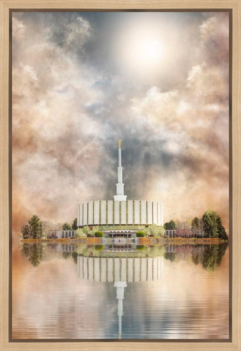 Millennial Reflection Provo Utah Temple Gallery Wrap