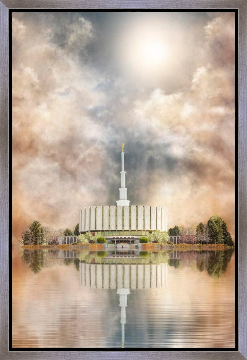 Millennial Reflection Provo Utah Temple Gallery Wrap