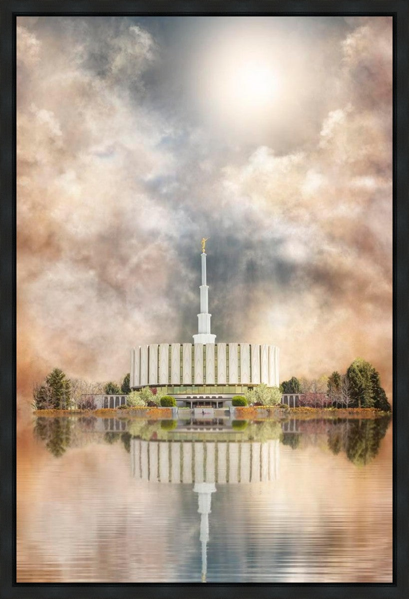 Millennial Reflection Provo Utah Temple Gallery Wrap