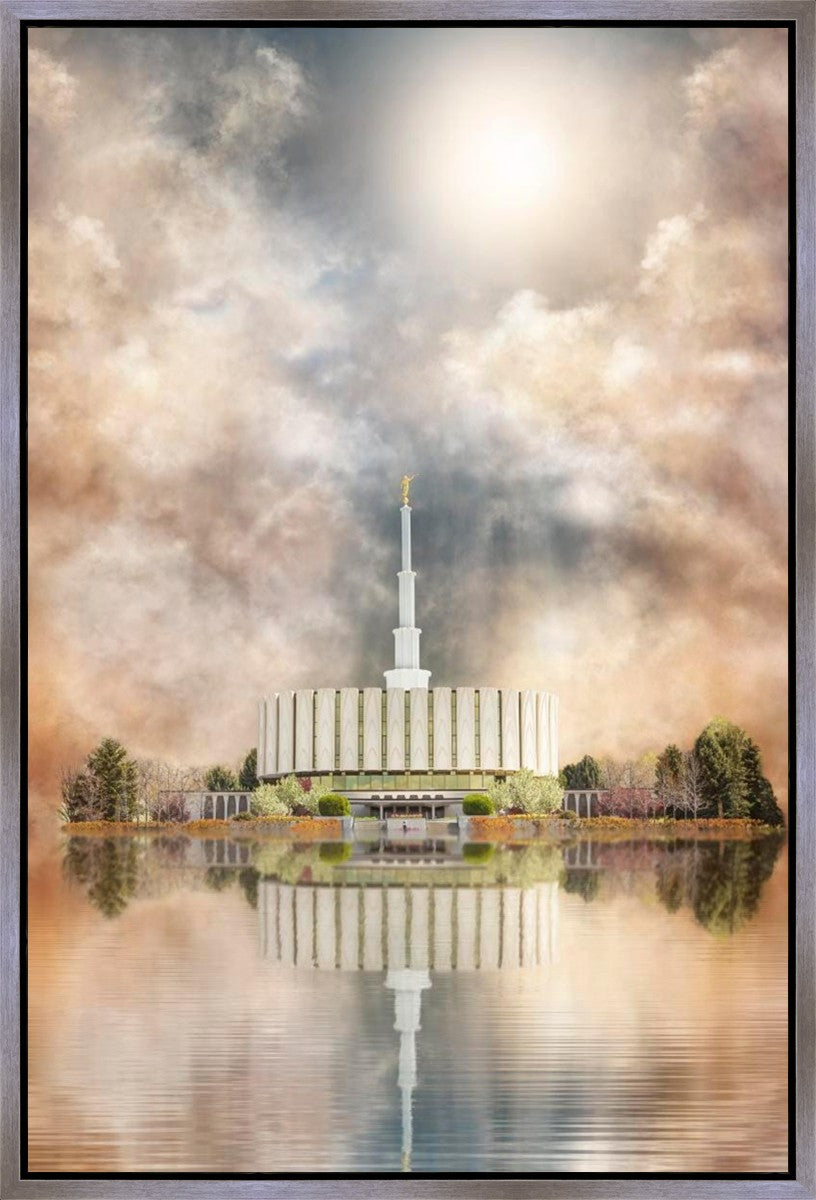 Millennial Reflection Provo Utah Temple Gallery Wrap