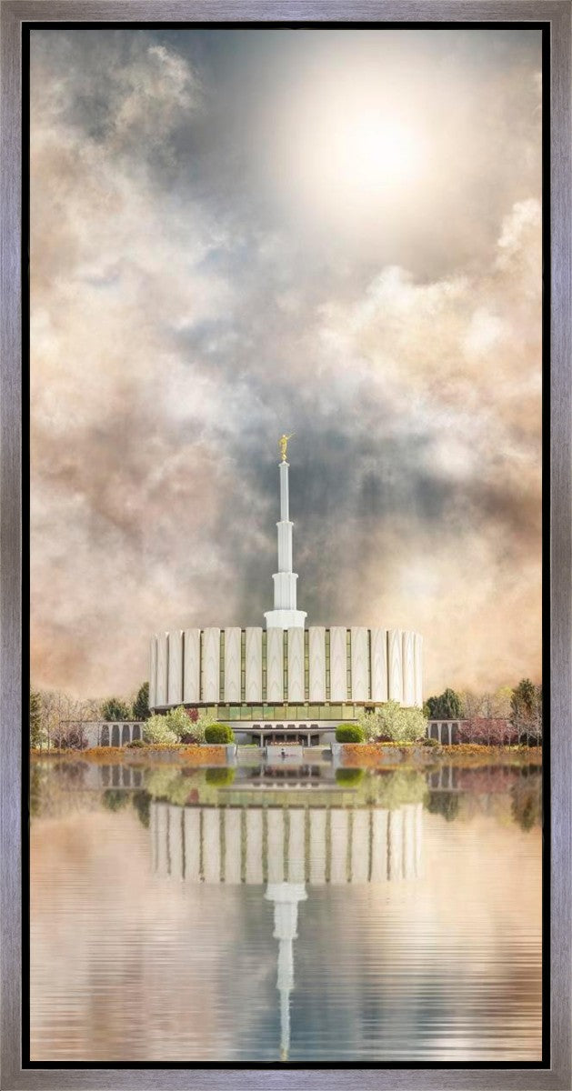 Millennial Reflection Provo Utah Temple Gallery Wrap