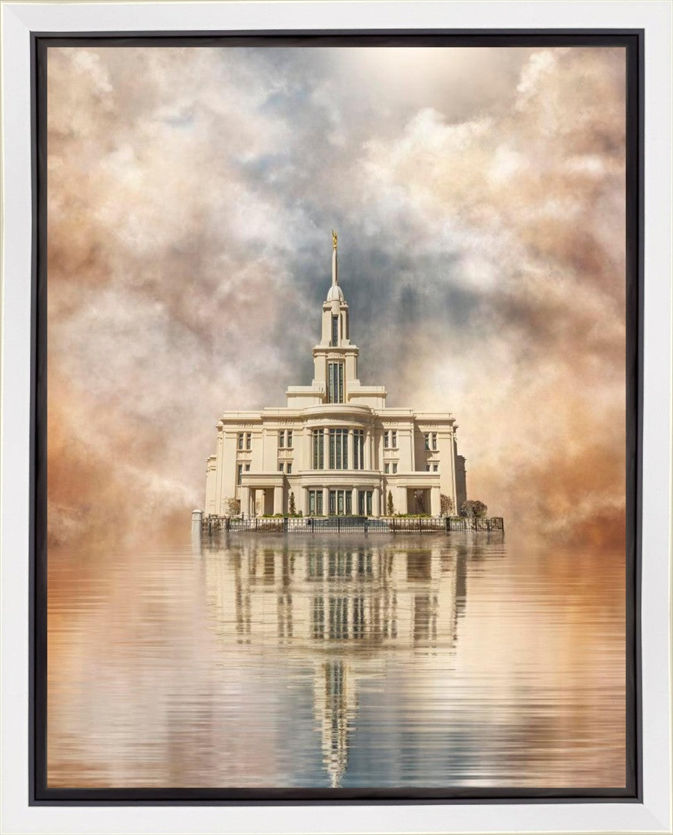 Millennial Reflection Payson Utah Temple Gallery Wrap