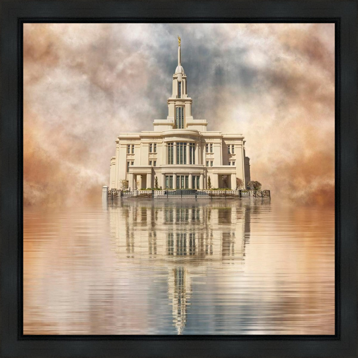 Millennial Reflection Payson Utah Temple Gallery Wrap