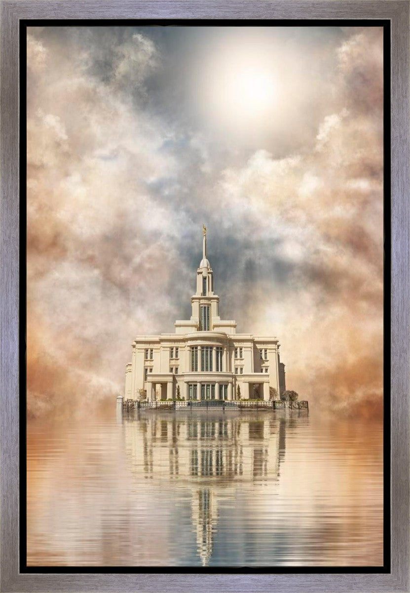 Millennial Reflection Payson Utah Temple Gallery Wrap