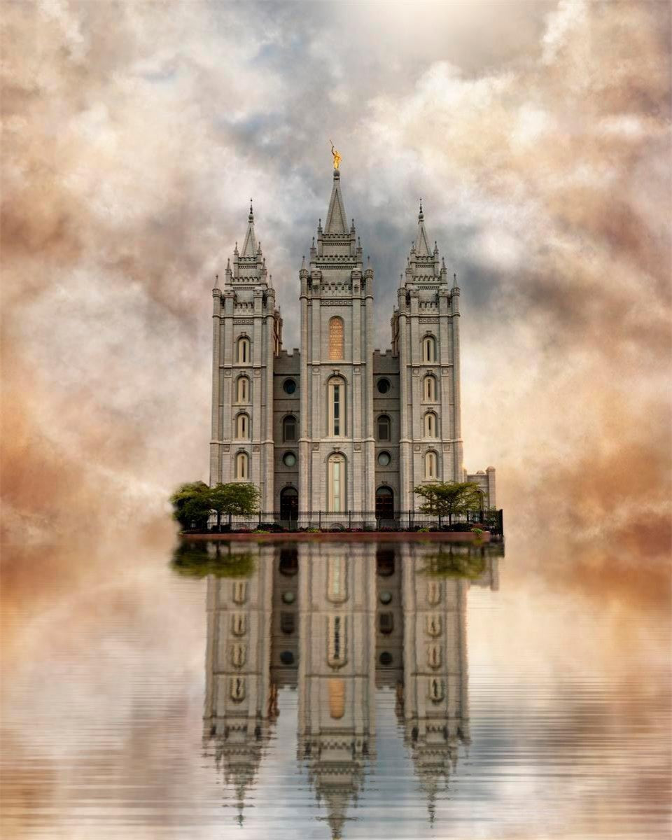 Millennial Reflection Salt Lake City Utah Temple Gallery Wrap