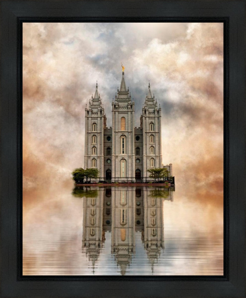Millennial Reflection Salt Lake City Utah Temple Gallery Wrap