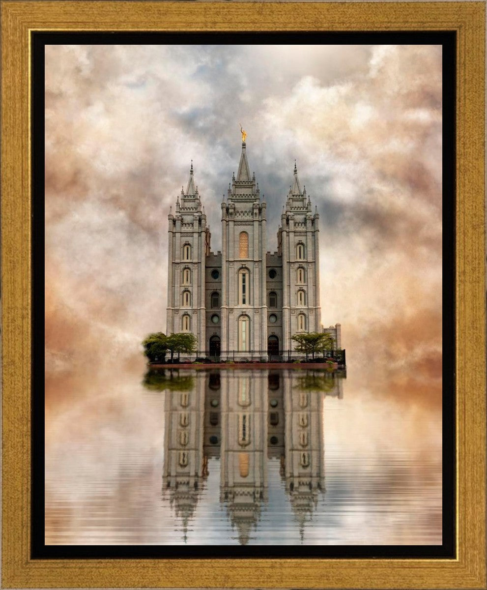 Millennial Reflection Salt Lake City Utah Temple Gallery Wrap