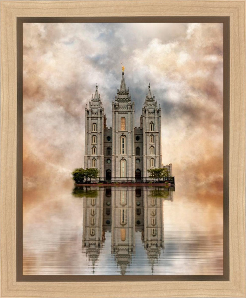 Millennial Reflection Salt Lake City Utah Temple Gallery Wrap