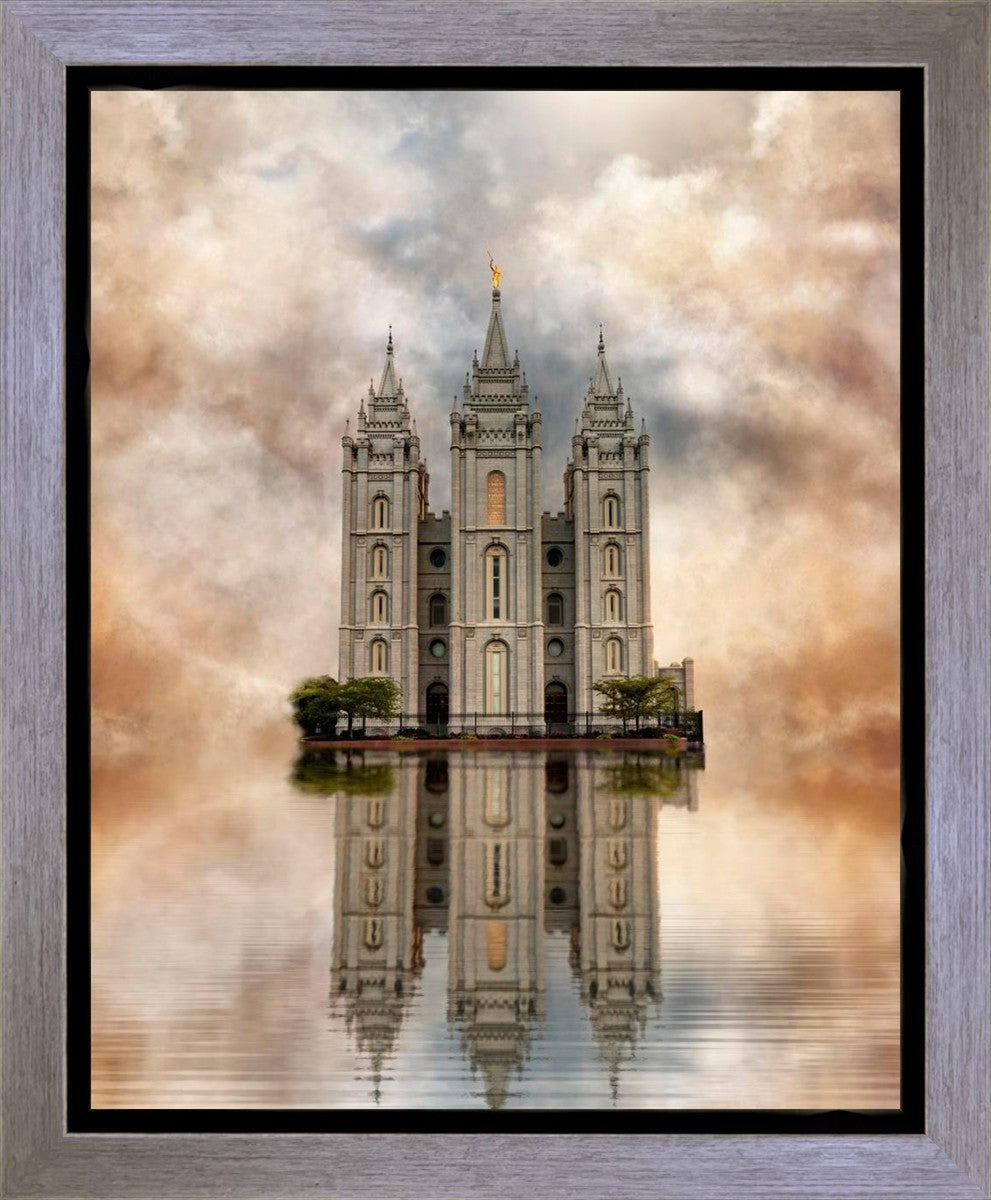 Millennial Reflection Salt Lake City Utah Temple Gallery Wrap