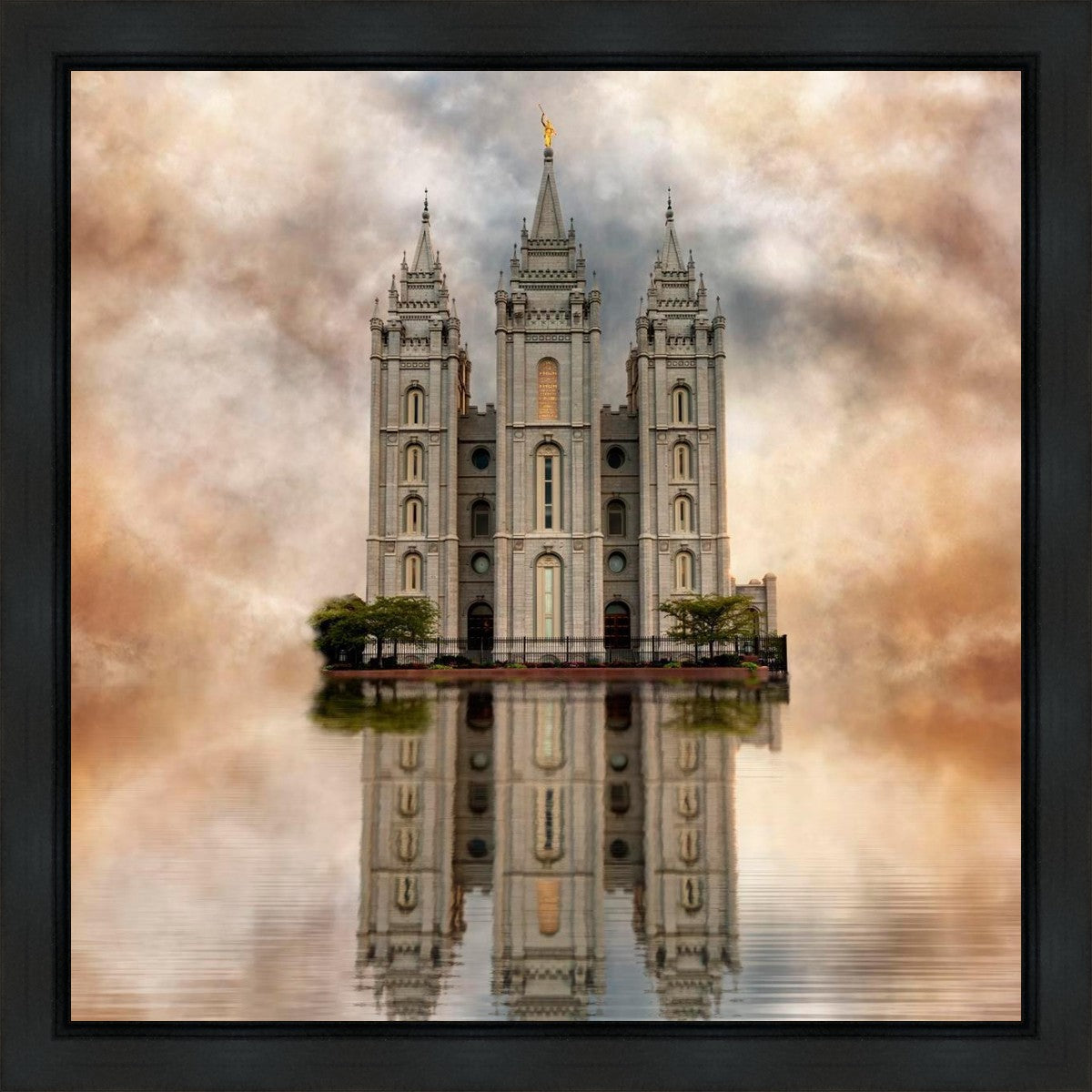 Millennial Reflection Salt Lake City Utah Temple Gallery Wrap