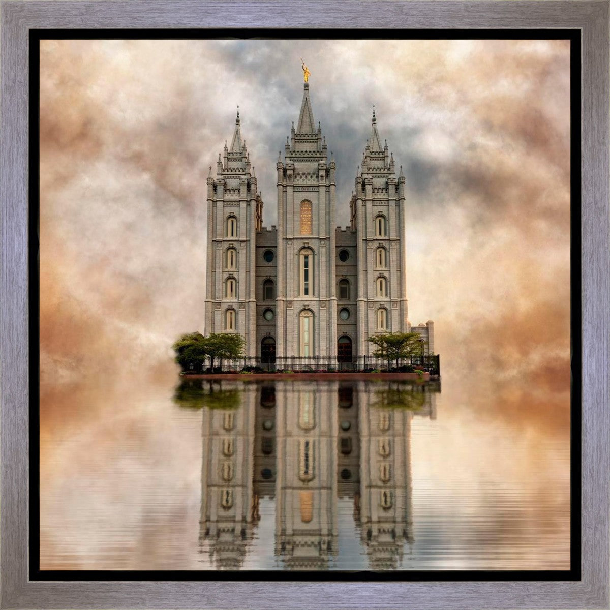 Millennial Reflection Salt Lake City Utah Temple Gallery Wrap